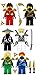 Ninjago 6 Ninjas with 8 Weapons Removable Wall Stickers Decal Set