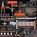 MATCC 76Pcs Tire Repair Plug Kit Heavy Duty Flat Tire Repair Kit Universal Tire Repair Tools & Tire Repair Set for Car Motorcycle Truck RV Jeep ATV Tractor Trailer Tire Patch Kits Puncture Repair Kit