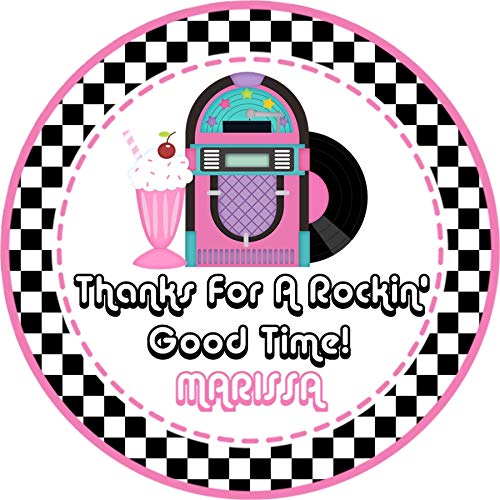 Amazon Com 1950 S Retro Sock Hop Birthday Party Stickers 1950 S