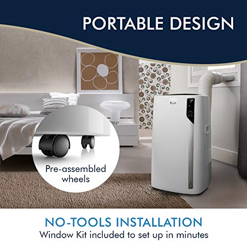 DeLonghi Portable Air Conditioner 12,500 BTU,cool extra large rooms up