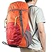 G4Free Lightweight Packable Hiking Backpack 35L Travel Camping Daypack Foldable (Orange/Red)