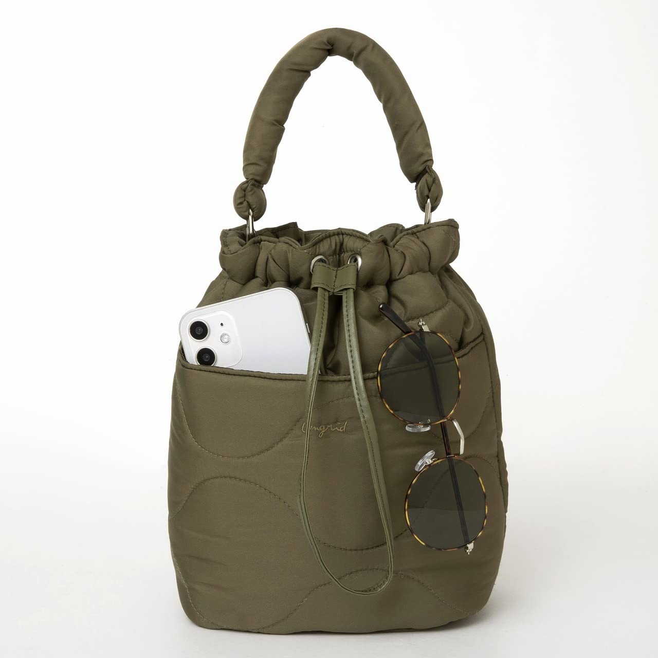 【Ungrid アングリッド ムック本 雑誌付録】2WAYキルティングバッグ カーキ