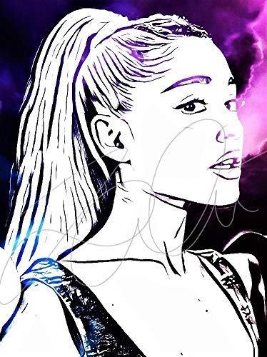 Amazoncom Ariana Grande Galaxy Outline Black And White