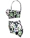 LALAGEN Women's Strappy Hollow Out Floral Swimwear Plus Size High Waist Bikini Sets Black XL