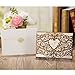 Wishmade Gold Heart Laser Cut Wedding Invitations Cards Kits 50 Pieces Elegant Floral Paper Invites for Marriage Cardstock Engagement Birthday Bridal Shower(Set of 50pcs)