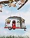 Camper Birdhouse Trailer Bird House Airstream style Rv Home Decor Yard Garden Porch Patio Country