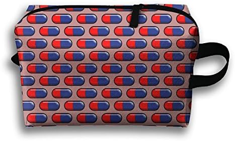 Capsule Pill Medicine Travel Multifunction Anti-bacterial Waterproof Cosmetic Bag For Ladies Makeup Bag Pouch Purse Pencil Case Business Trip