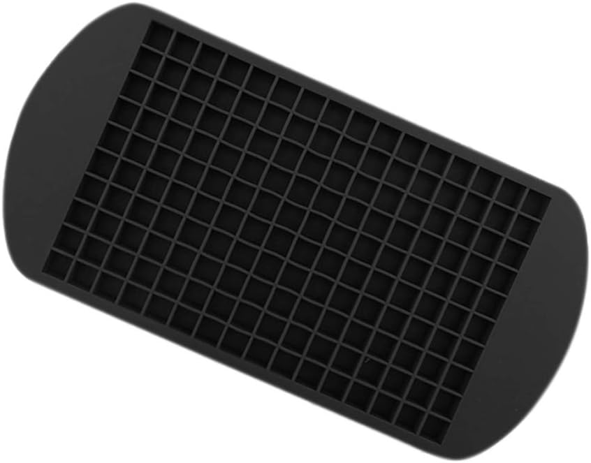 TankMR 160 Grids Silicone Ice Cube Trays,Handmade Fondant Cake Decorating DIY Mould Mold,Ideal for Whiskey, Cocktails, Baby Food and Frozen Treats,BPA Free Black