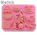 Doinb 7pcs/Set Halloween Skull Witch Candy Cake Pastry Fondant Silicone Molds GJM-9100