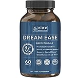 Dream Ease Natural Sleep Aid - Promotes Relaxation | Non-Habit Forming Sleeping Pills With 5-HTP, Melatonin, GABA And More Non-GMO For Men & Women - Vine Nutrition
