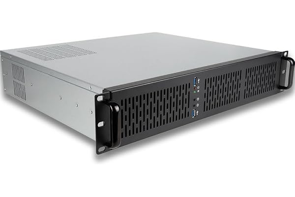 Quiet Rackmount Computer (3.8-4.6GHz AMD Ryzen 7 5700G CPU, 32GB RAM, 1TB SSD, W11 Pro) - 2U Rack Mount Server or Workstation Desktop PC for Home or Business