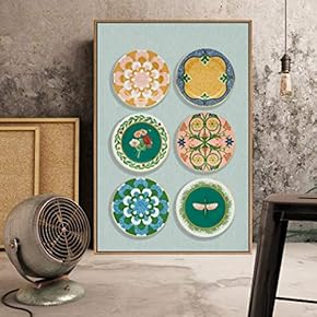 Floating Framed Canvas Wall Art for Living Room, Bedroom Plates Canvas Prints for Home Decoration Ready to Hang - 16x24 inches