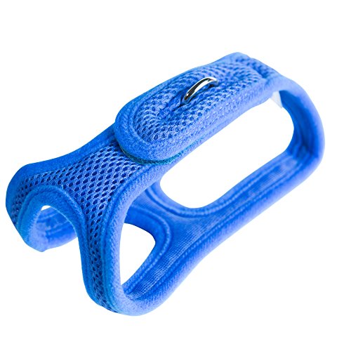 ChokeFree Velpro Mesh Pet Shoulder Harness Collar, 20", Blue - Thumbnail 2