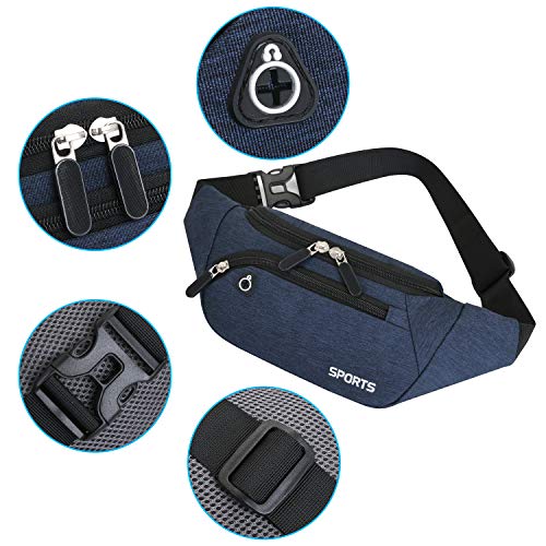 GERIINEER Waterdichte heuptas voor dames en heren, waterdichte heuptas met meerdere zakken, heuptas voor outdoorsporten… - Image 5