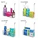 mDesign Steel Metal Wire Bathroom Cabinet Door Organizer - Over Door Storage Hanging Holder Baskets - Organizing Caddy with Hooks Holds Shampoo and Conditioner - Concerto Collection - Chrome