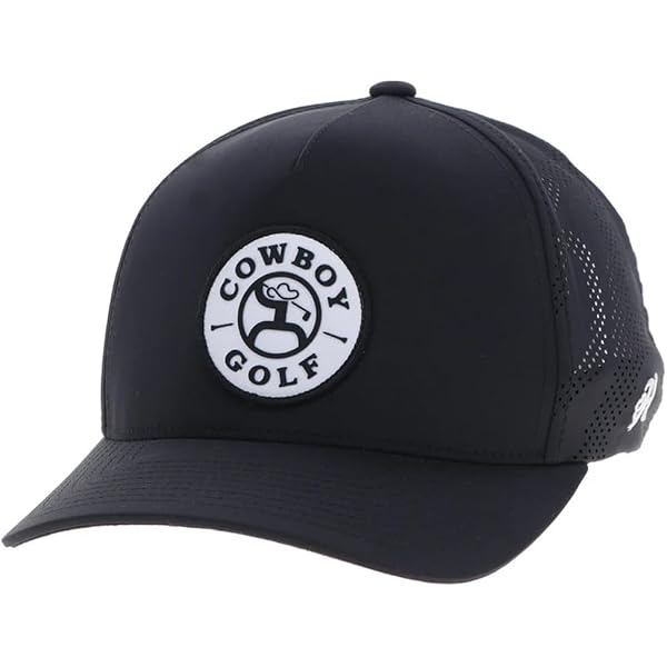 Adjustable Snapback Golf Hat Western Style Structured Ventilated Premium Amazon.com: HOOEY Cowboy Golf Hills Hat - Adjustable  main image 3