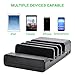 Docking Station,Tonyhoney 5 USB Multiport Charger Organizer iPhone,Android Phone Fast Charger (4-Port Black)