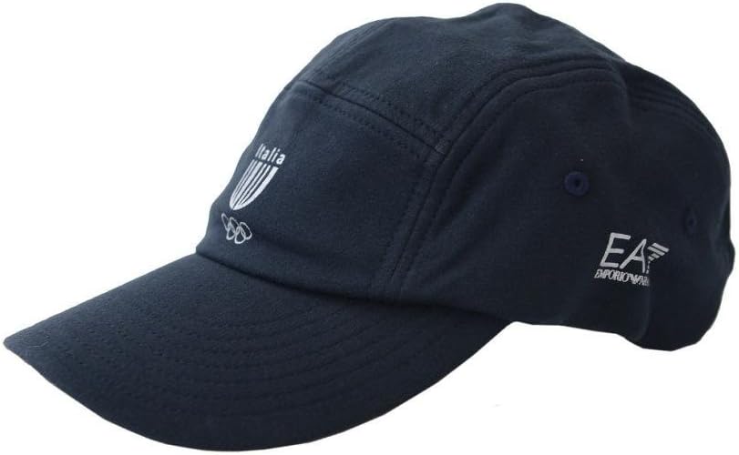 Emporio Armani EA7 Men's Italia Team Baseball Cap Hat Small Blue
