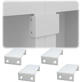 AerisZensca Connector Kit Compatible with IKEA KALLAX Shelf, Invisible Shelf Connector for 3.7 cm Thick Side Panels, Side-by-Side Cube Shelf Joining Hardware for Secure Shelf Alignment 4PC (White)