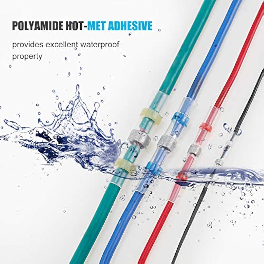 330PCS Solder Seal Butt Connectors Kit, SelfSolder Heat Shrink Wire