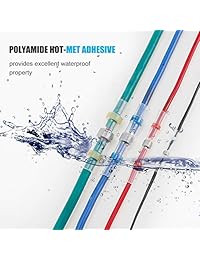 Kuject Kit de conectores de alambre de sello de soldadura, juego de conectores de culata de termorretracción