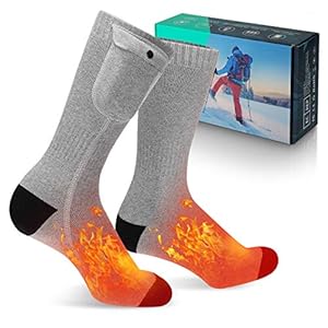 MECO ELEVERDE verwarmde sokken, verwarmde sokken met 3 verstelbare temperatuur voetwarmers, 4000 mAh Oplaadbare Batterij…
