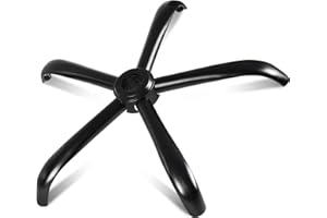 MASTERY MART Heavy Duty Office Chair Base Replacement, 2500 Lbs, 28"(70 cm), Metal Desk Chair Base Replacement Parts with Universal Gas Cylinder Hole and Casters Sockets, Matte Black