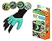 Garden Genie Gloves,Smartdoo Men's & Women's Work Glove with ABS Plastic Claws on Right Hand for Digging and Planting