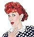 UHC I Love Lucy Lucille Ball Red Curly Wig Halloween Adult Costume Accessory