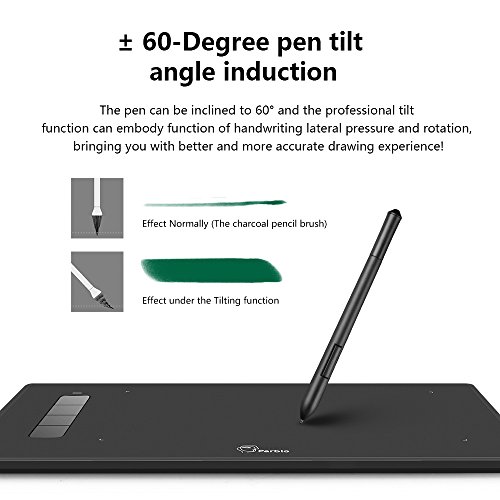 Parblo Island A609 Digital Drawing Tablet with 2048 Levels Pressure Battery-Free Pen for Computers, Graphic Tablet for Digital Art Sketch, Paint, Design