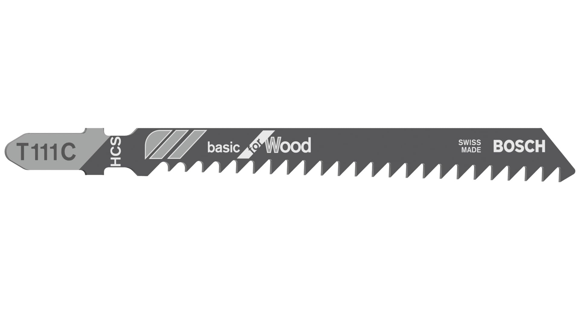 Bosch 100x T 111 C Basic for Wood Jigsaw Blade (for Softwood, Chipboard, Length 100 mm, Professional Accessory Jigsaw)