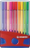 STABILO Point 88 – Set 30 Pennarelli A Punta Fine – 0,4 Mm – 5 Colori Neon Assortiti – Inchiostro A Base D’Acqua – Lungo Tempo Di Scappucciamento