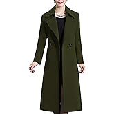 Aprsfn Women's Winter Wool Coats Warm Double-breasted Notched Lapel Jackets Midi Long Peacoat Long Sleeve Pea Coats