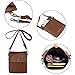 UTO Women Backpack Purse PU Washed Leather Ladies Rucksack Detachable Crossbody Shoulder Bag B Brown