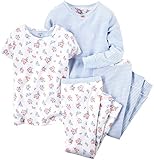 Carter's Baby Girls' 4 Piece Slogan Tee PJ Set (Baby)