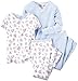 Carter's Baby Girls' 4 Piece Slogan Tee PJ Set (Baby)