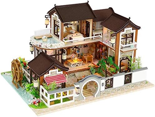 Wooden Dollhouse Miniature Diy Small House Kit Creative Room