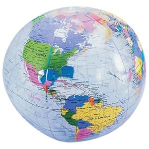 Amazon.com: Earth Globe Beach Balls - 6 Cnt.: Toys & Games
