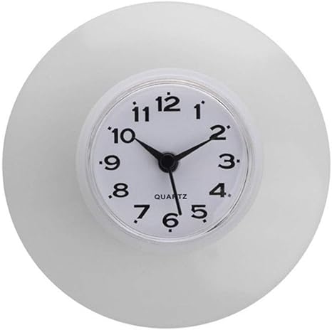 Amazon Co Jp 防水目覚まし時計吸盤吸盤の台所浴室の風呂のシャワーの壁時計 掛け時計 掛け時計 電波時計 Colore White ホーム キッチン