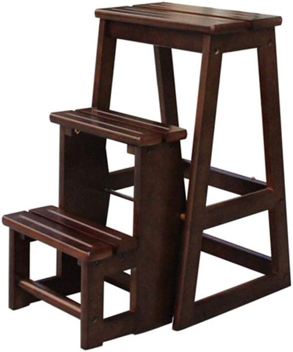 GFFTYX Trittleiter Massivholz 3-Stufen-Hocker - Moderner