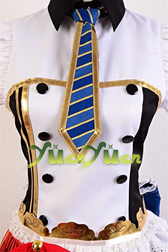 Ya-cos LoveLive! Rin Hoshizora Cafe Maid Uniform Cosplay Costume - Image 6