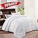 MEROUS Queen Comforter - Soft Quilted Down Alternative Duvet Insert with Corner Tabs,Summer Fluffy Reversible Hotel Collection Comforter - White,88x88 inch (White, 88x88 inch)