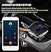 HAHAKEE Bluetooth Car Transmitter, FM Radio Adapter, with Emergency Car Window Breaking Function,Dual USB Adapter Supports Hand-Free Calling and Music Player