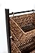 BIRDROCK HOME 3-Tier Abaca Storage Organizer Shelf with Solid Wood Frame - Durable Handwoven Abaca Fiber Baskets - Ideal for Organizing Living Rooms, Bedrooms, or Kitchens - Brown Wash, Espresso