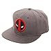 Embroidered Deadpool Logo Flatbill Flex Cap - Baseball Cap/Snapback Grey