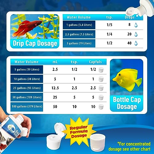 Aquarium Water Conditioner for Freshwater Aquarium Saltwater Fish Tank Water Conditioner