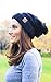 Funky Junque’s C.C. Trendy Warm Oversized Chunky Soft Oversized Cable Knit Slouchy Beanie - Navy