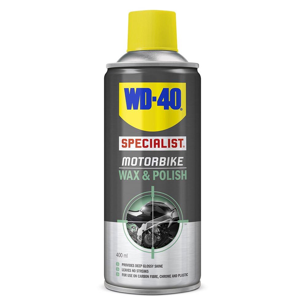 WD-40 Specialist Motorbike Wax and Polish, 400 ml - Professional Grade Protection and Shine for Motorcycles and Other Automotive Surfaces