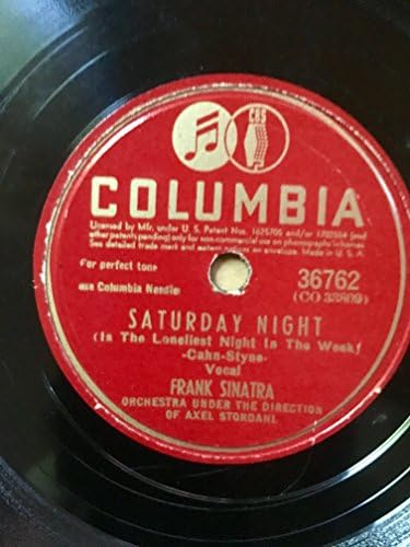 Frank Sinatra: "Saturday Night" / "I Dream of You" 78 RPM Vinyl Columbia 36762