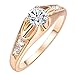 Yoursfs Promise Rings for Her 18K Rose Gold Plated Jewelry Rings Women CZ Engagement Rings Gift